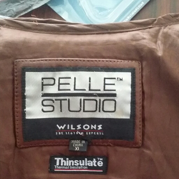 Wilson Pell Studio Brown Leather Thinsulate Liner - Picture 3 of 5